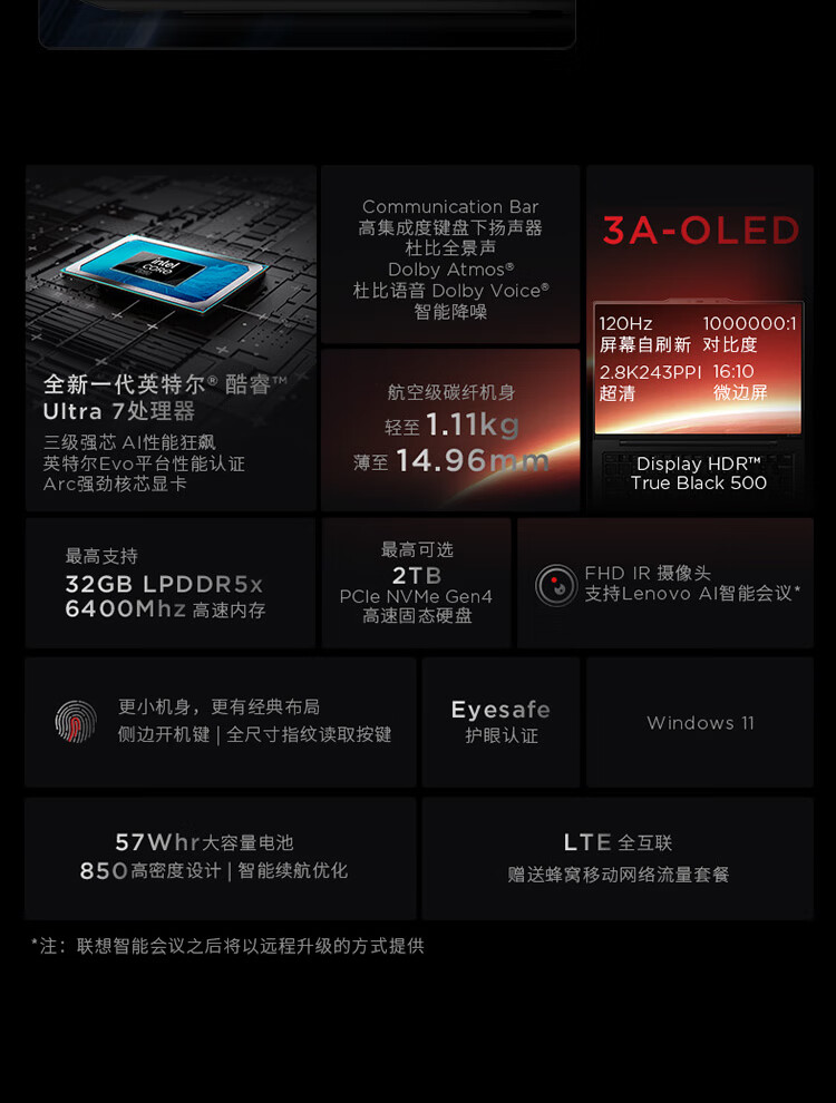 联想ThinkPad X1 Carbon AI 商用笔记本 联想ThinkPad X1 Carbon AI 商用笔记本