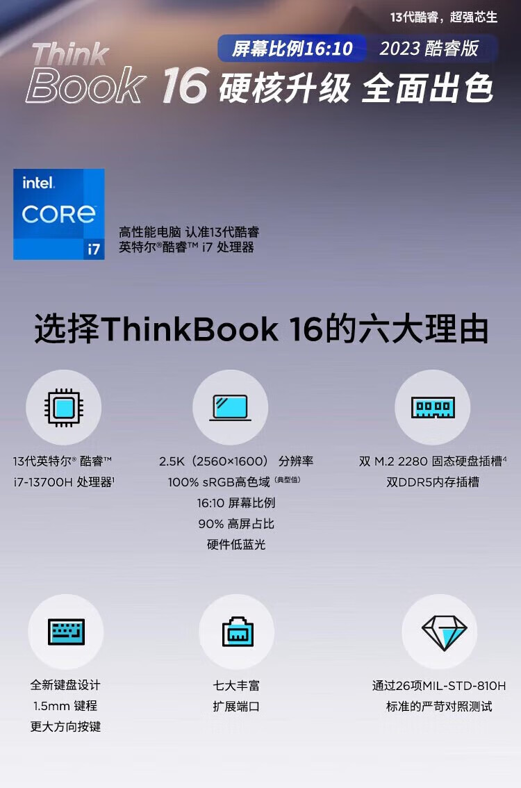 联想ThinkBook 16+ 酷睿Ultra 商用笔记本 联想ThinkBook 16+ 酷睿Ultra 商用笔记本